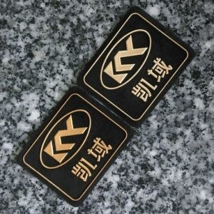 Stempel karet embossing khusus Merek Dagang Tekanan yang disesuaikan