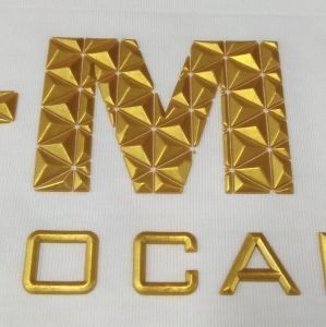 Harga yang bagus Label Printer Kulit Embossing Ink Stamp PVC Silikon Lem Custom on line