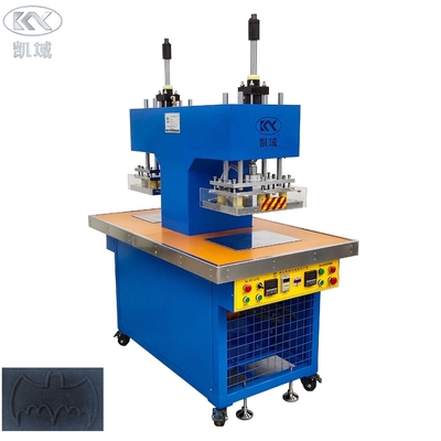 KY-0202 Mesin Embossing Silikon Berwarna Biru Logam Untuk Label Pakaian Priting