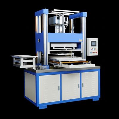 Harga yang bagus Kecepatan embossing 2 pcs per min Mesin embossing silikon dengan dimensi 200x150x168cm dan berat 280kg untuk pengolahan silikon on line